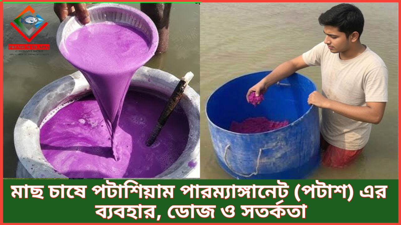 মাছ চাষে পটাশিয়াম পারম্যাঙ্গানেট (পটাশ) এর ব্যবহার, ডোজ ও সতর্কতা